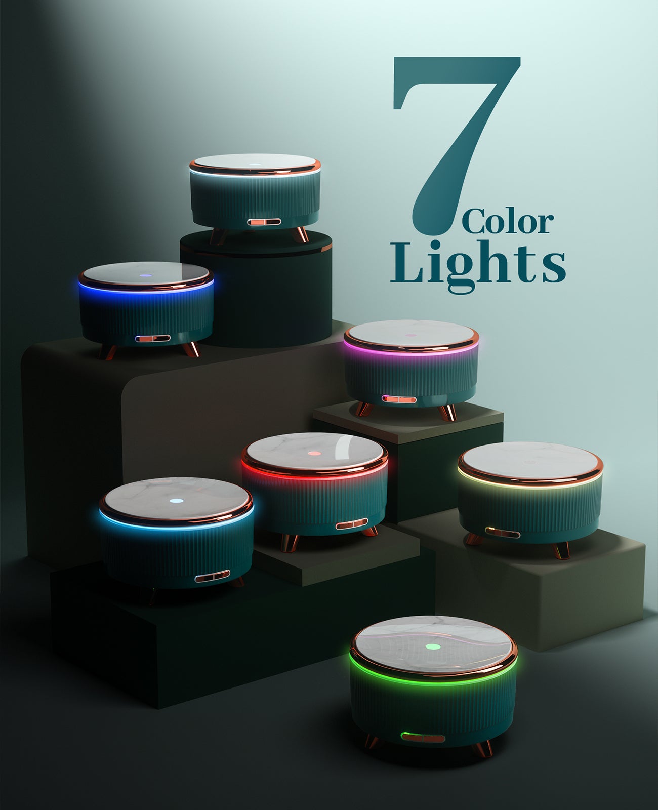 Diffusers for Essential Oils Large Room, 500ml Aromatherapy Diffuser,7 Colors Changed