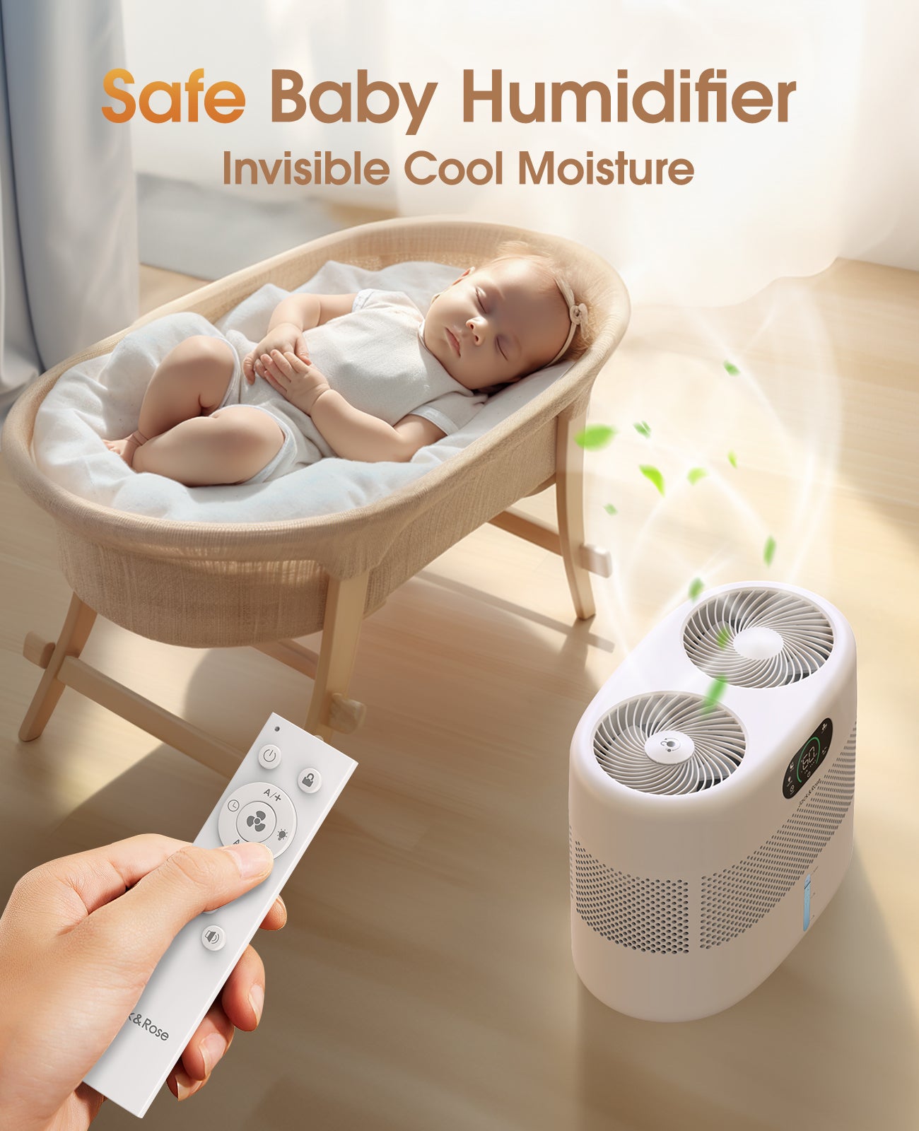 Large Evaporative Humidifier for Large Room-No White Dust