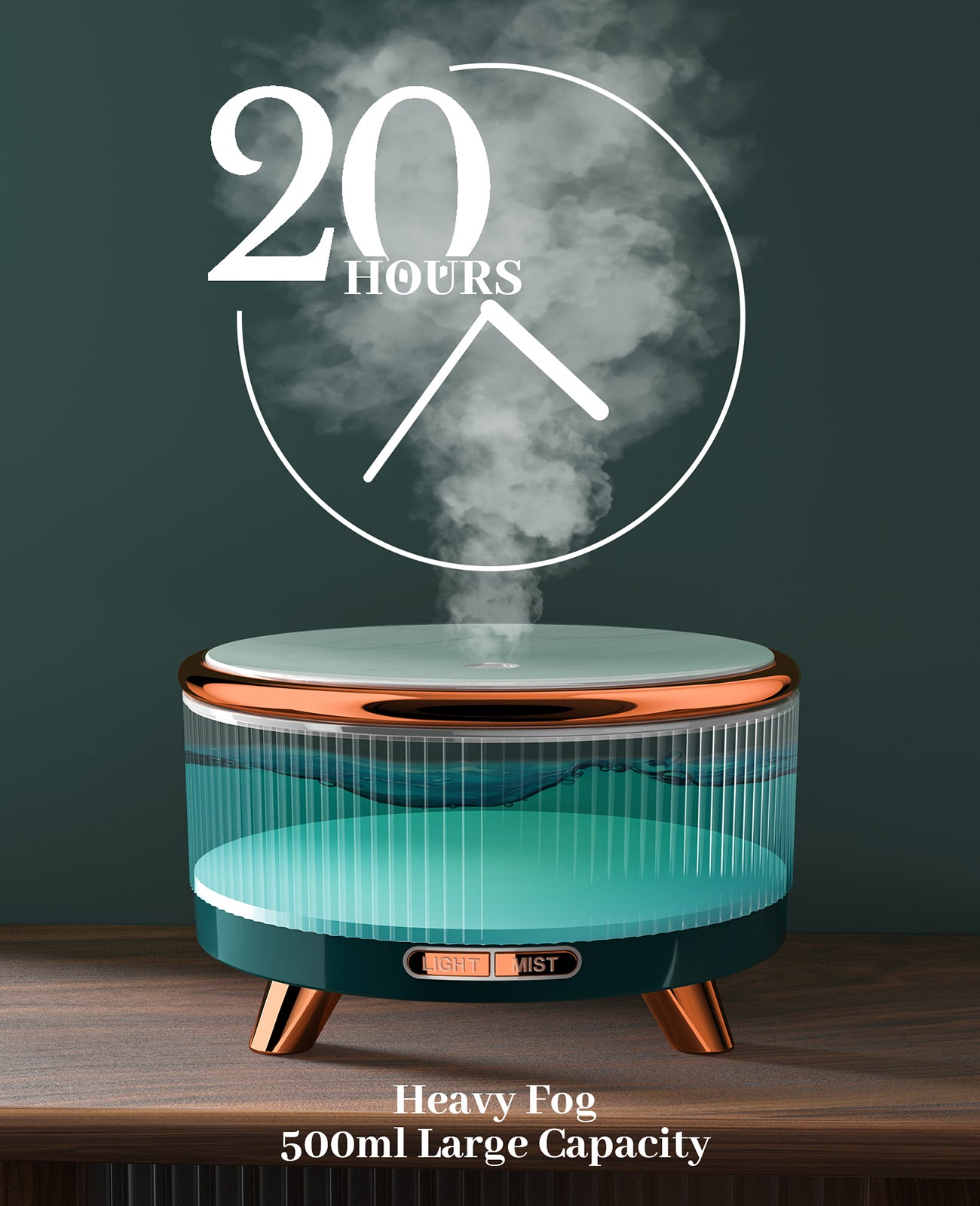 Diffusers for Essential Oils Large Room, 500ml Aromatherapy Diffuser,7 Colors Changed