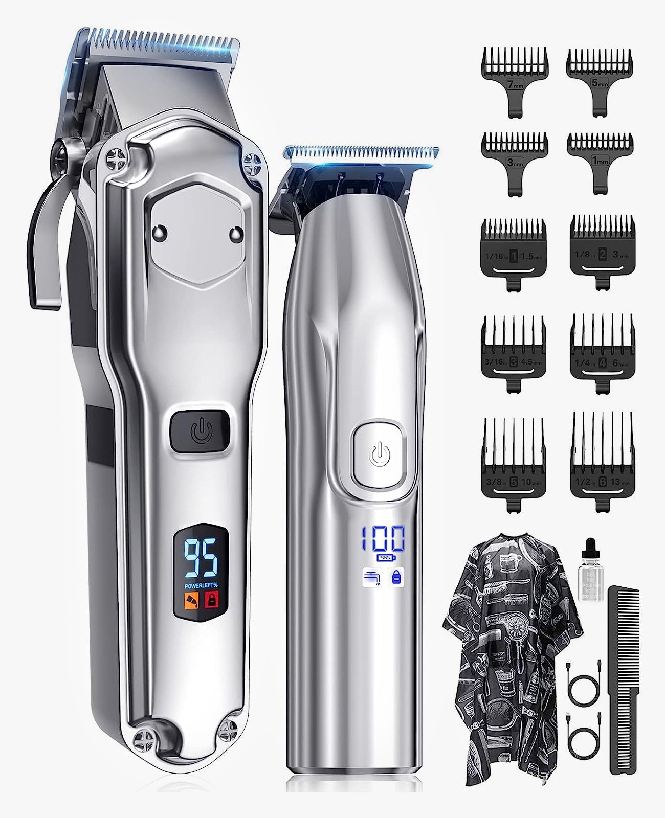 Jack & Rose Hair Clippers for Men, Professional Cordless Hair Clippers Kit, Barber Clippers for Hair Cutting, Men Hair Clippers and Trimmers Set