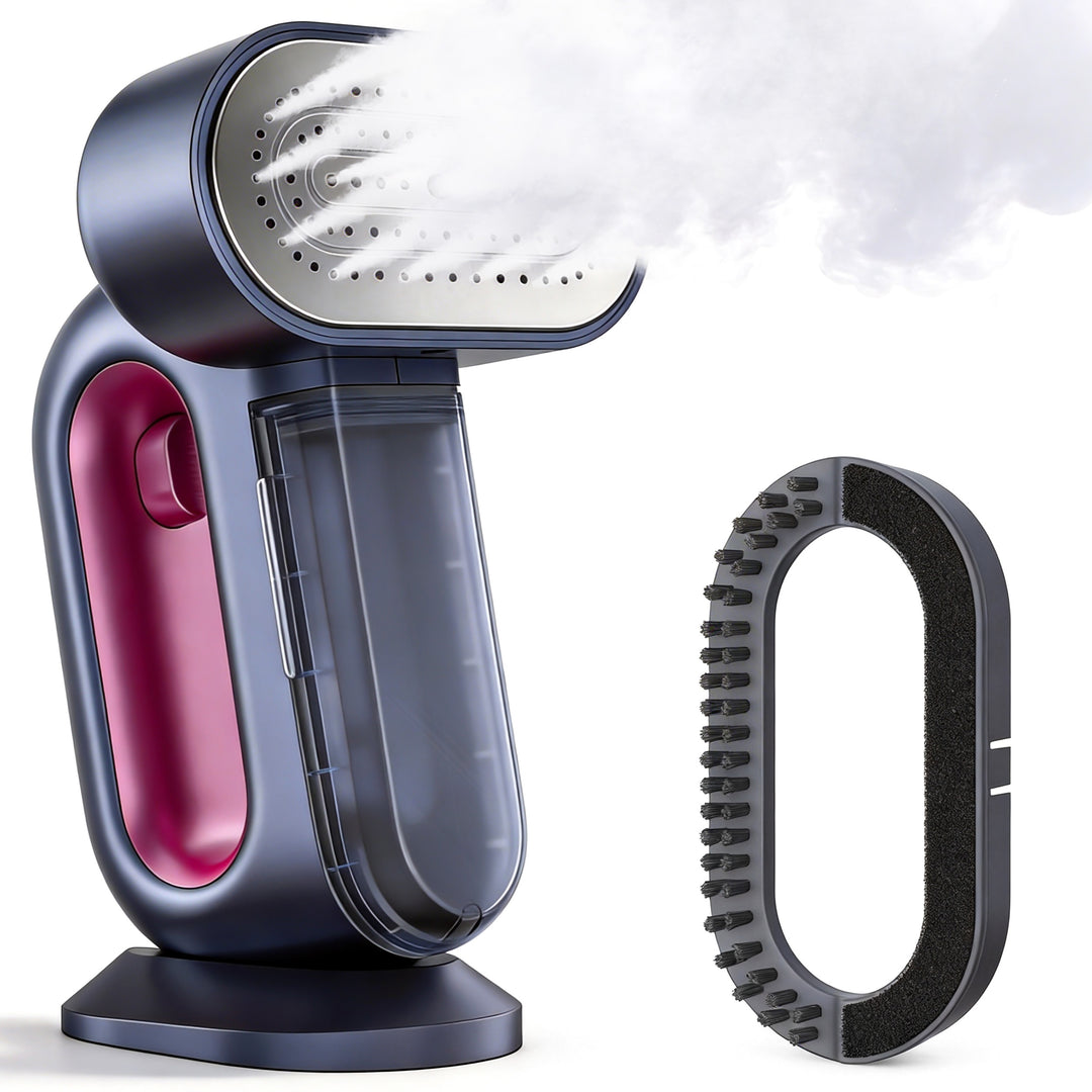 Jack & Rose S8 Steamer for Clothes, 1600W Handheld Steamer 110V-120V, 2-in-1 Handheld Clothes Steamer, Auto-off & 15S Fast Heat-Up, 29 Large Holes, Purple