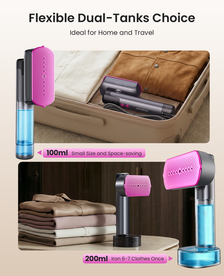 Jack & Rose Travel Steamer for Clothes 1200W