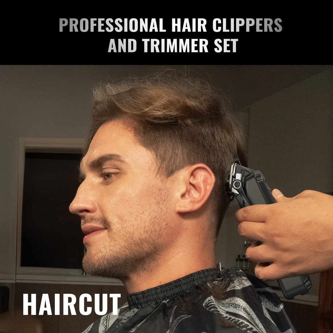 Jack & Rose A6 Cordless Hair Clippers for Men, Heavy Duty All Metal Barber Clippers with Carbon Blade, Rechargeable Professional Hair Clippers