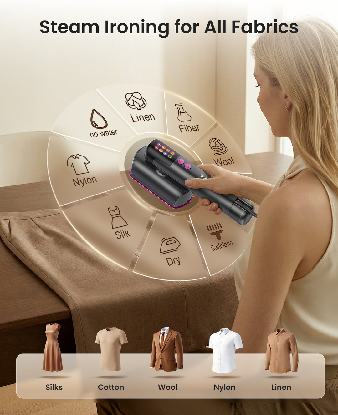 Jack & Rose Travel Steamer for Clothes 1200W