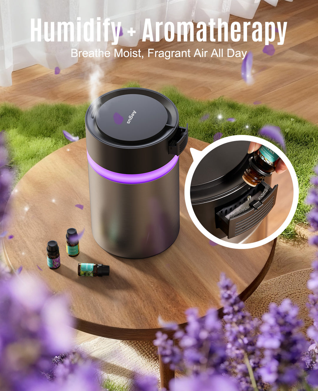 Aegus Stainless Steel Humidifier, Easy to Clean Humidifier, Dishwasher Safe Humidifiers