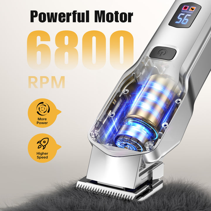 Jack & Rose A6 Cordless Hair Clippers for Men, Heavy Duty All Metal Barber Clippers with Carbon Blade, Rechargeable Professional Hair Clippers