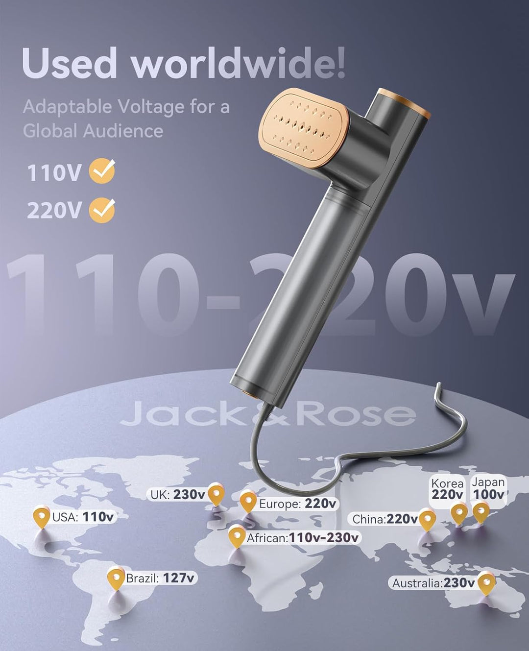 Jack ＆ Rose Kylo Travel Steamer for Clothes