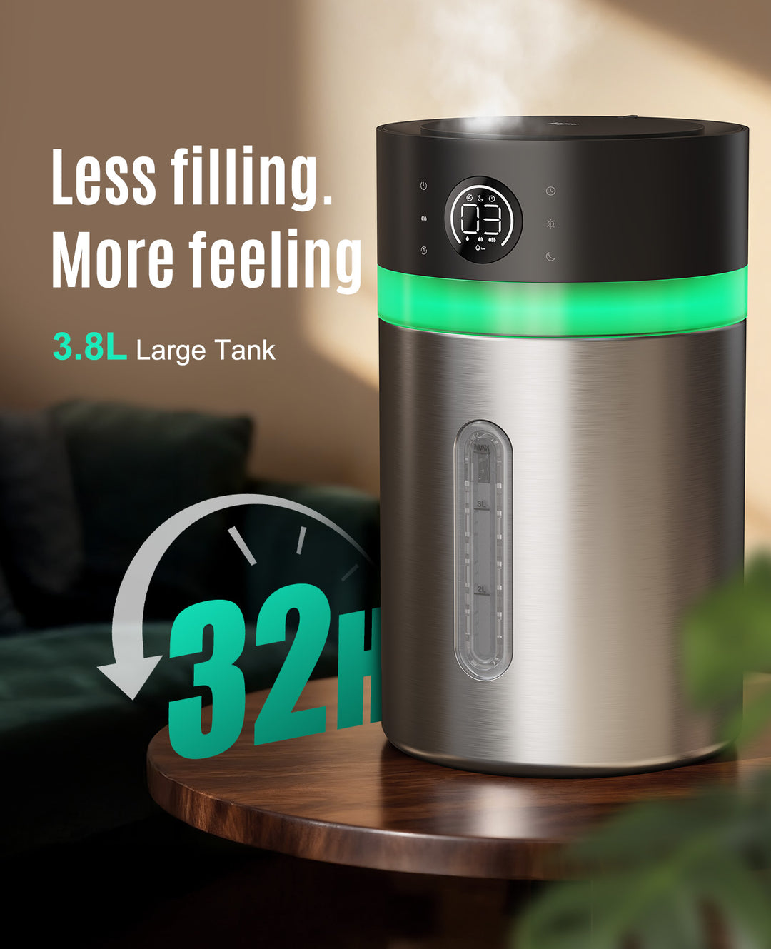 Aegus Stainless Steel Humidifier, Easy to Clean Humidifier, Dishwasher Safe Humidifiers