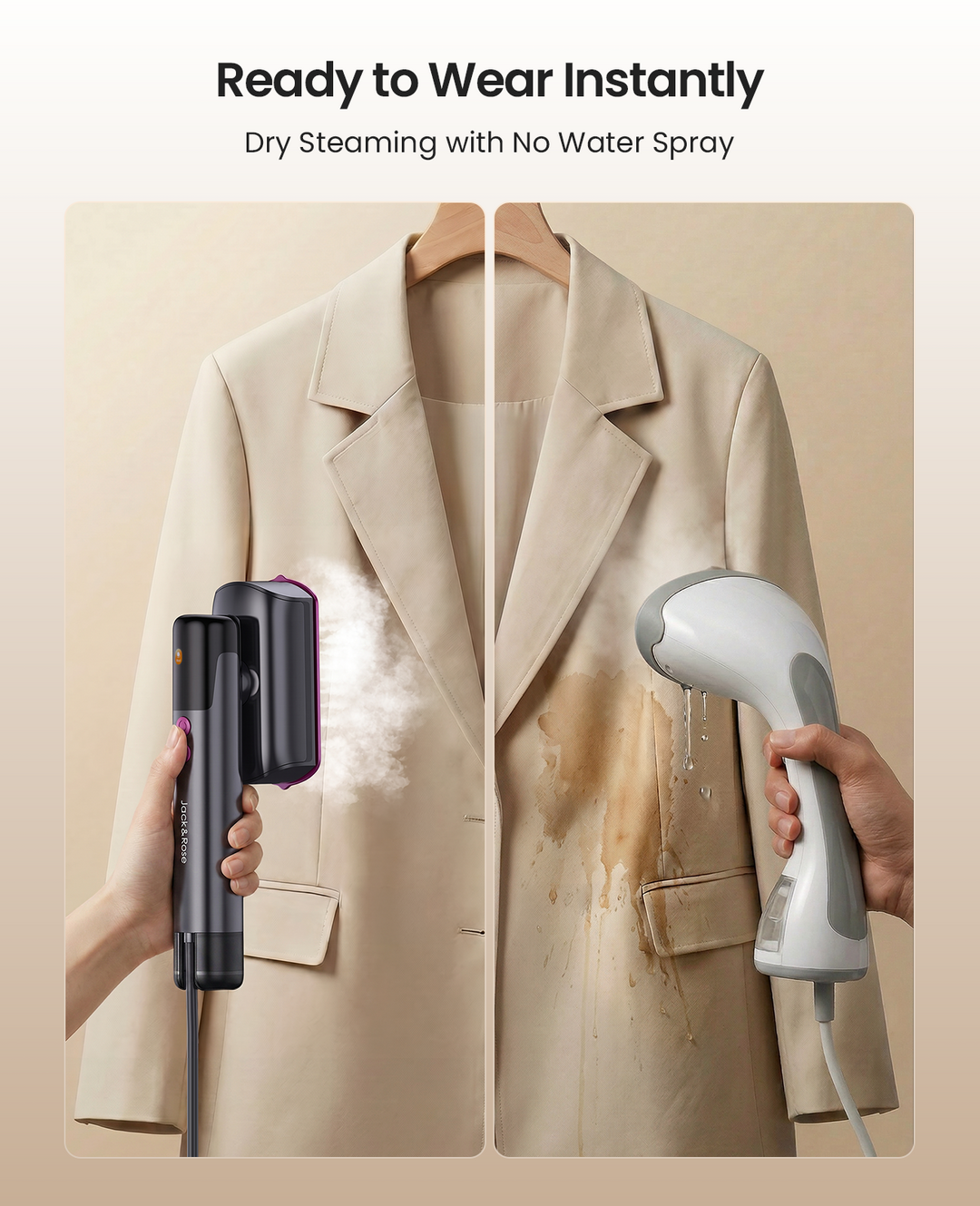 Jack & Rose Travel Steamer for Clothes 1200W