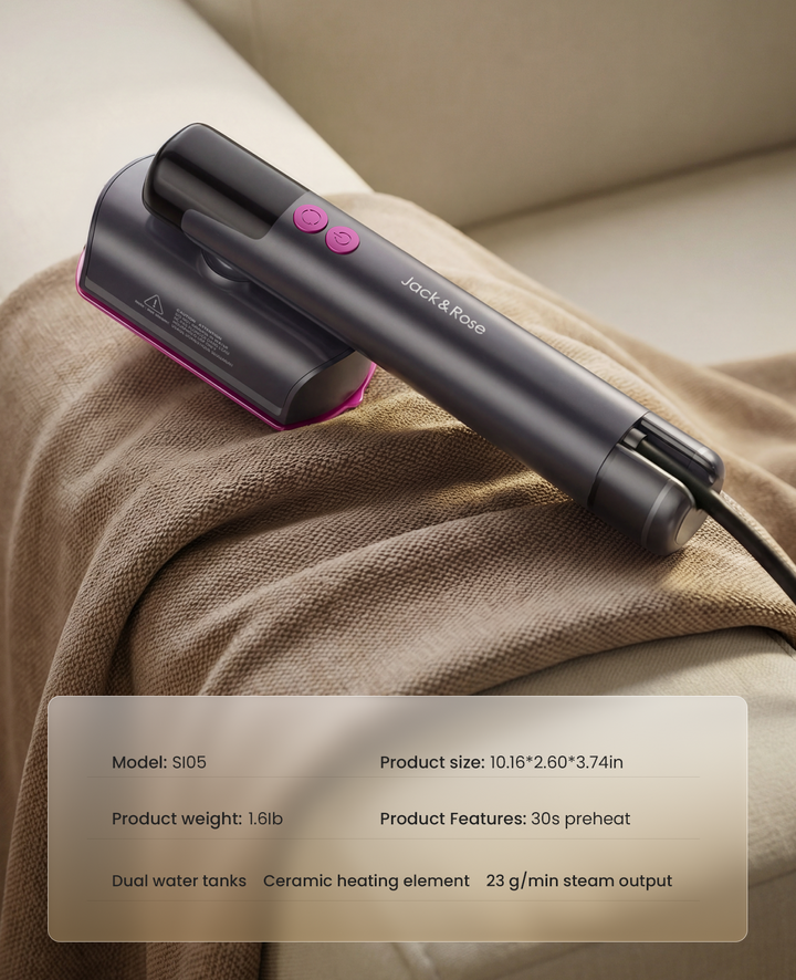 Jack & Rose Travel Steamer for Clothes 1200W